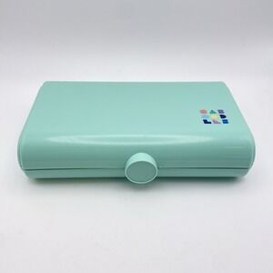 Caboodles Take It Touch Up Cosmetic Makeup Organizer Sage Green 2 Tier W/Mirror